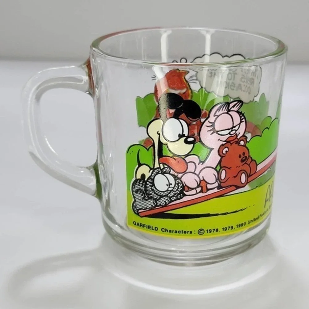 Vintage 1978 McDonald's Garfield Glass Coffee Mug - Jim Davis